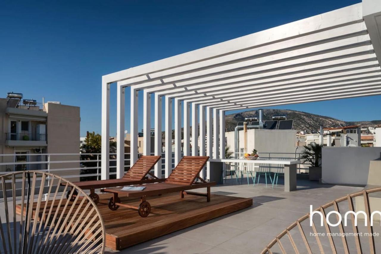 Апартаменты Brand New Homm Penthouse In Ano Glyfada, Dilou Афины Экстерьер фото